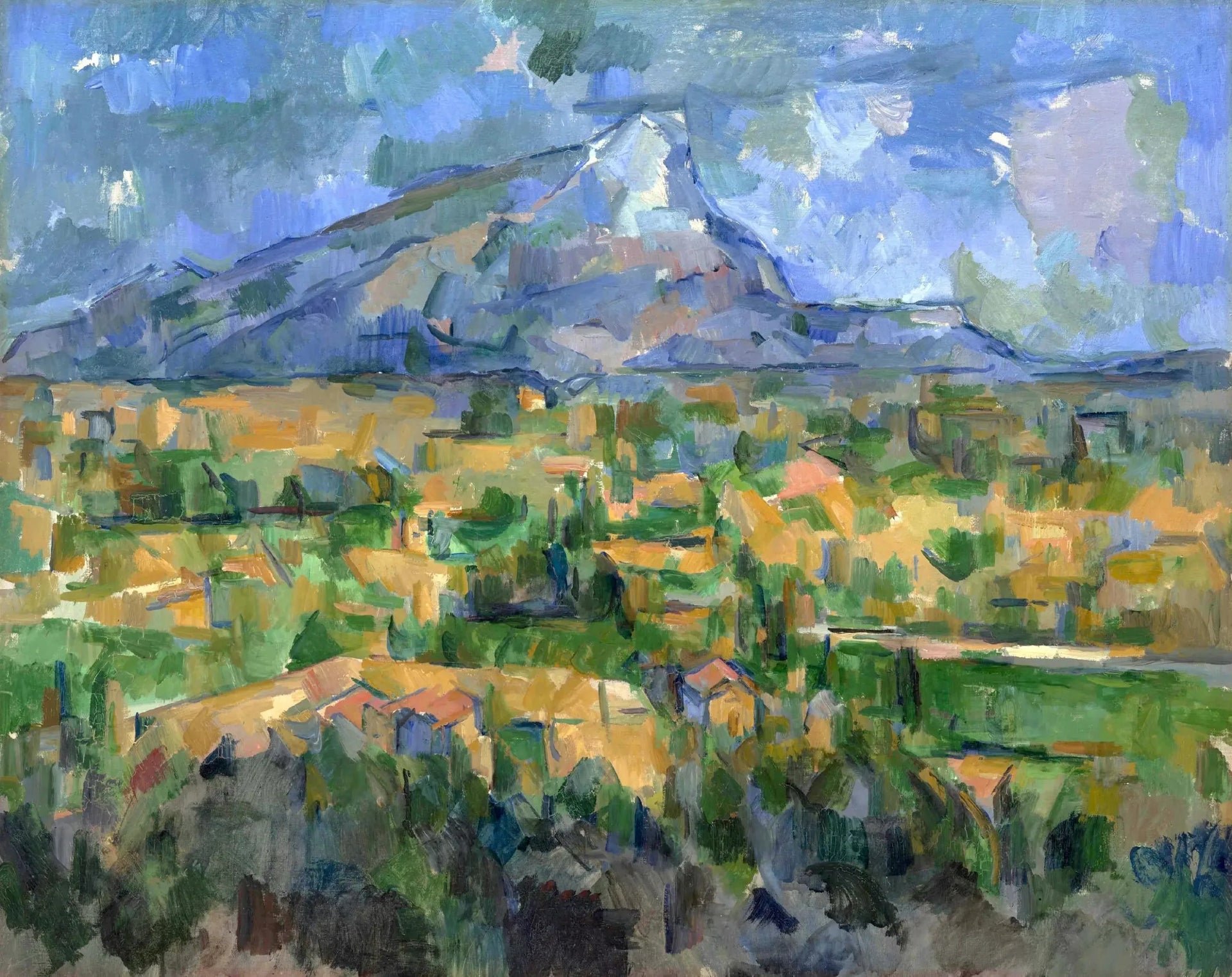 La Montagne Sainte-Victoire vue des Lauves - Paul Cézanne image 1 copie peinte à la main à l’huile