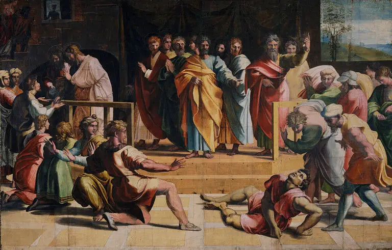 La Morte di Anania - Raffaello Sanzio