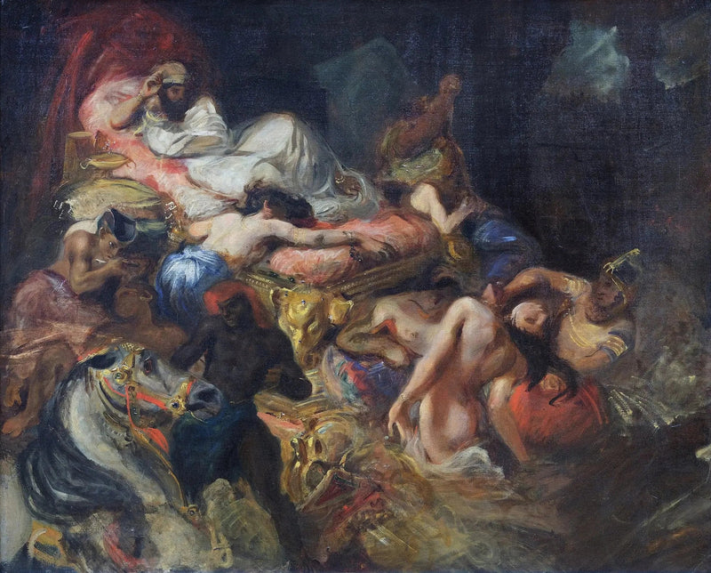 La Morte di Sardanapale, schizzo - Eugène Delacroix