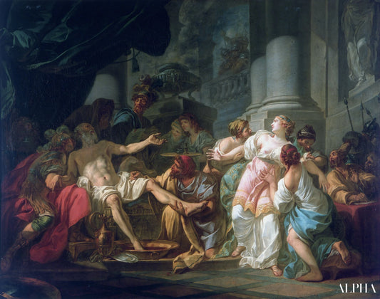 La morte di Seneca - Jacques-Louis David - Riproduzioni di quadri e dipinti di alta gamma
