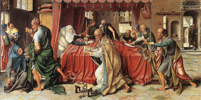 La morte della Vergine - Joos van Cleve