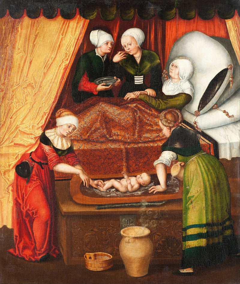 La nascita di Giovanni Battista - Lucas Cranach il Vecchio