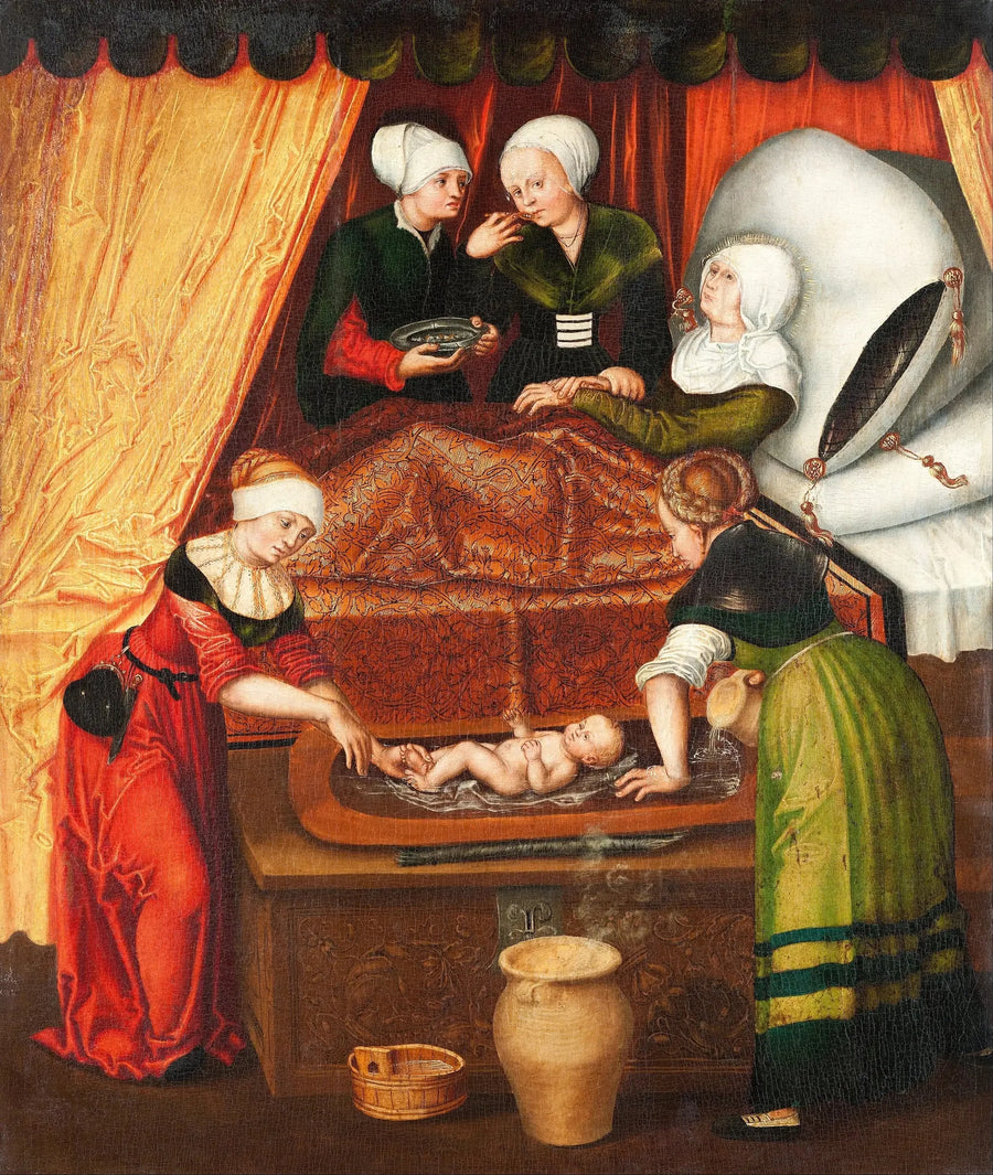 La nascita di Giovanni Battista - Lucas Cranach il Vecchio