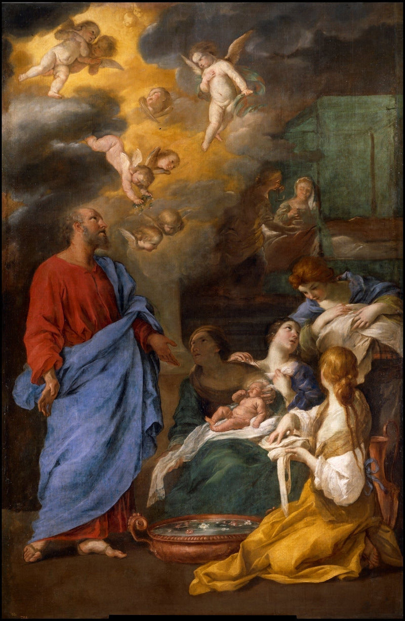 La nascita di san Giovanni Battista - Andrea Sacchi