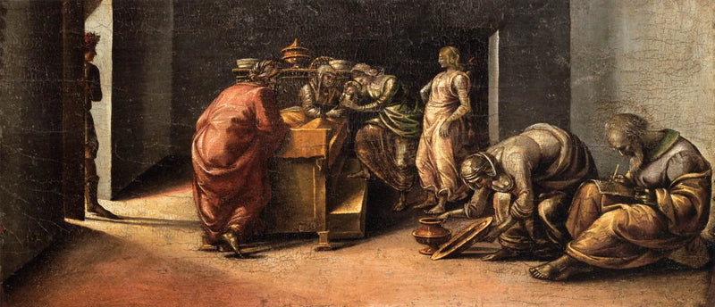 La Nascita di san Giovanni Battista e l'imposizione del suo nome - Luca Signorelli