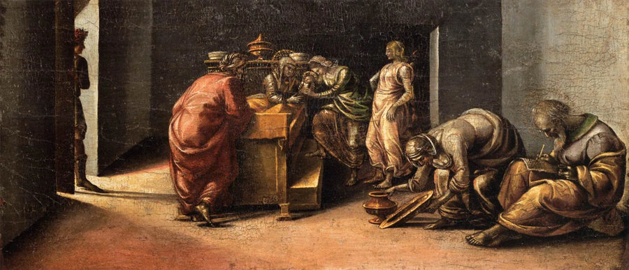 La Nascita di san Giovanni Battista e l'imposizione del suo nome - Luca Signorelli