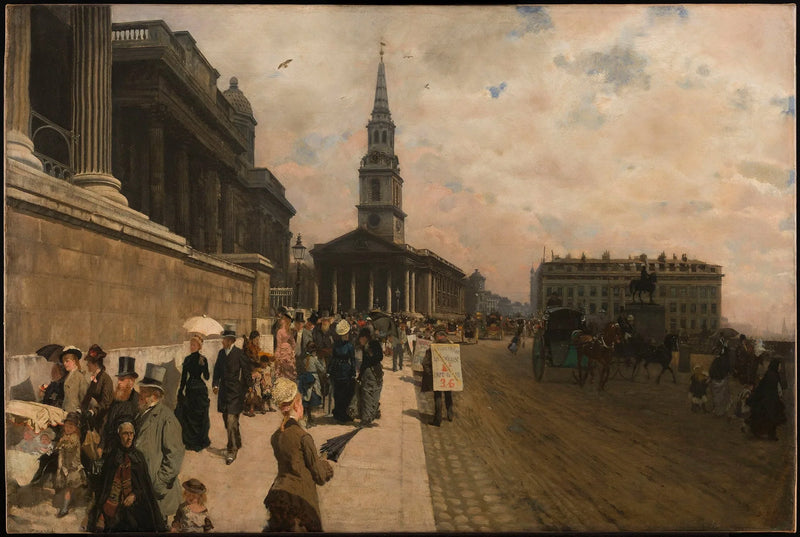 La National Gallery e la chiesa di Saint Martin (Londra) - Giuseppe De Nittis