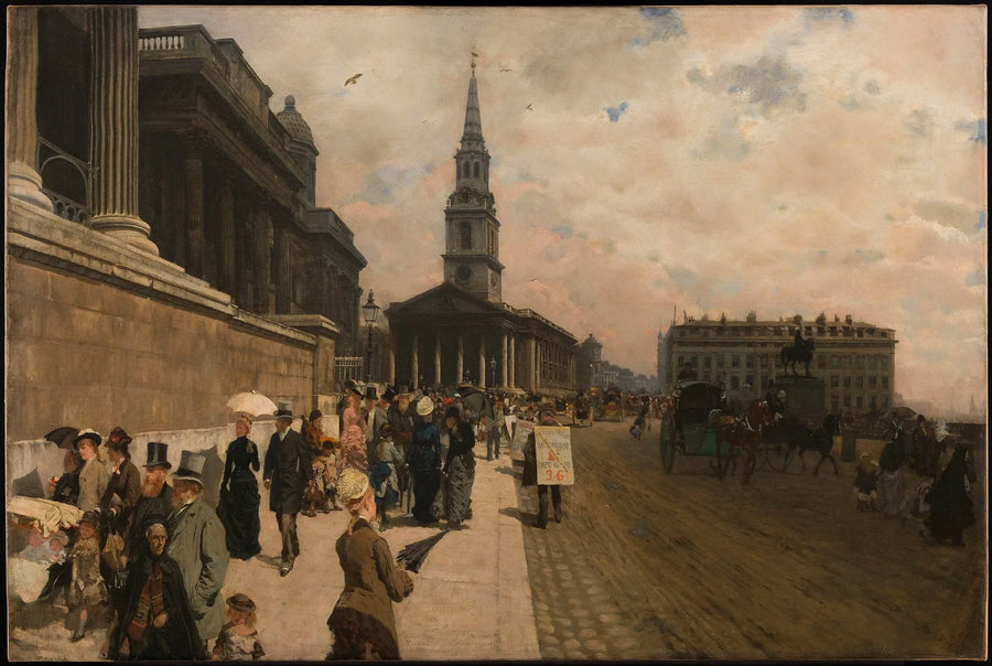 La National Gallery e la chiesa di Saint Martin (Londra) - Giuseppe De Nittis