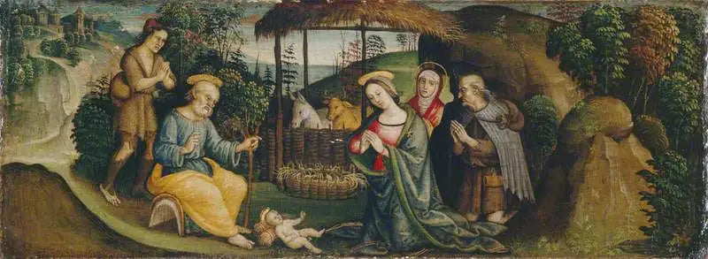 La Natività con Santa Brigida - Pietro Perugino