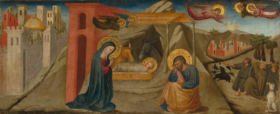 La Natività e l'Annunciazione ai pastori - Bicci di Lorenzo