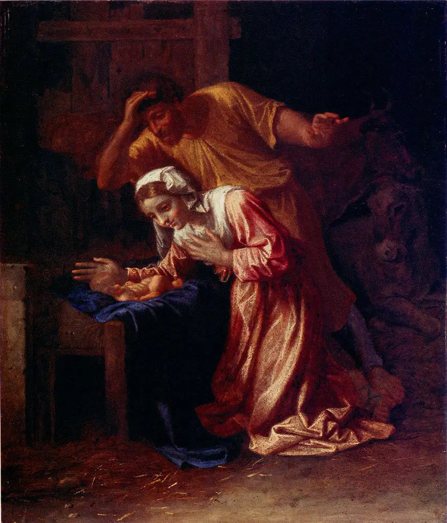 La Nativité - Nicolas Poussin image 1 reproduction de peinture à l’huile