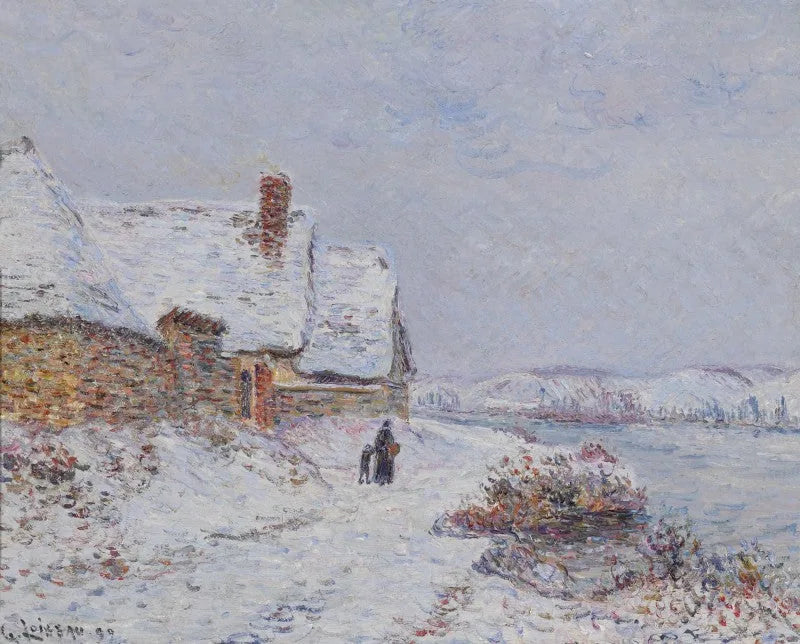La neve a Tournedos sur Seine - Gustave Loiseau