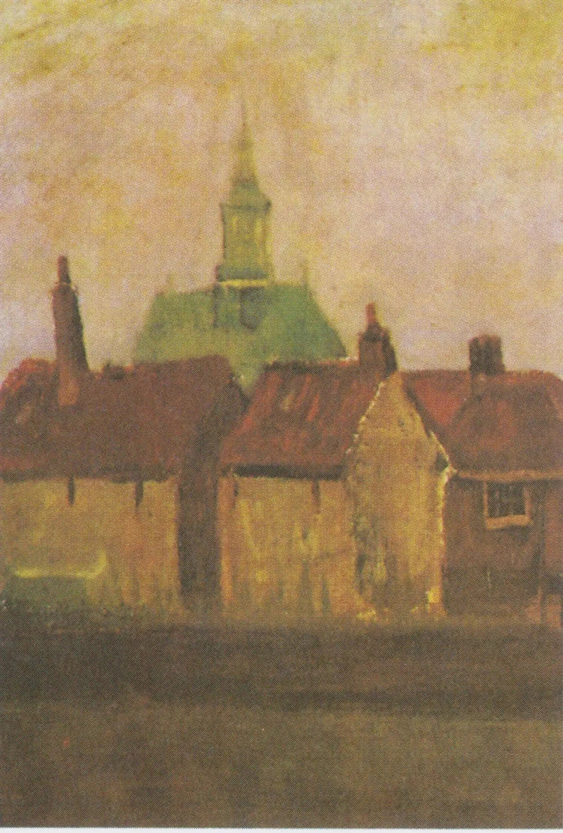 La nuova chiesa e le vecchie case dell'Aia - Vincent van Gogh