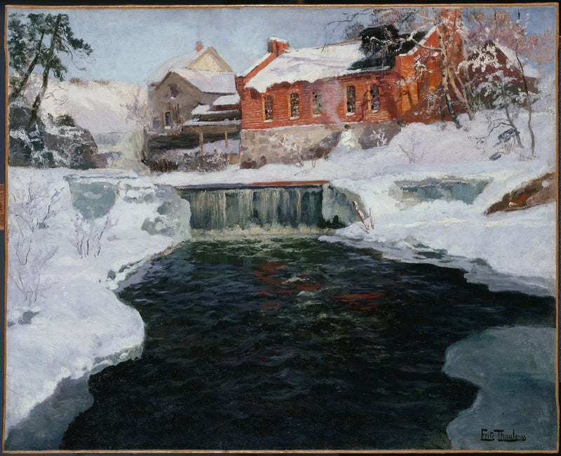 Il nuovo stabilimento di Lillehammer - Frits Thaulow