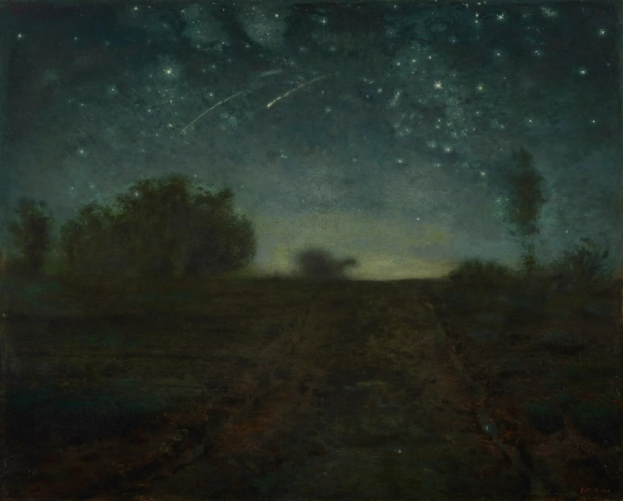 La Nuit étoilée - Jean-François Millet image 1 copie de tableau peinte à la main