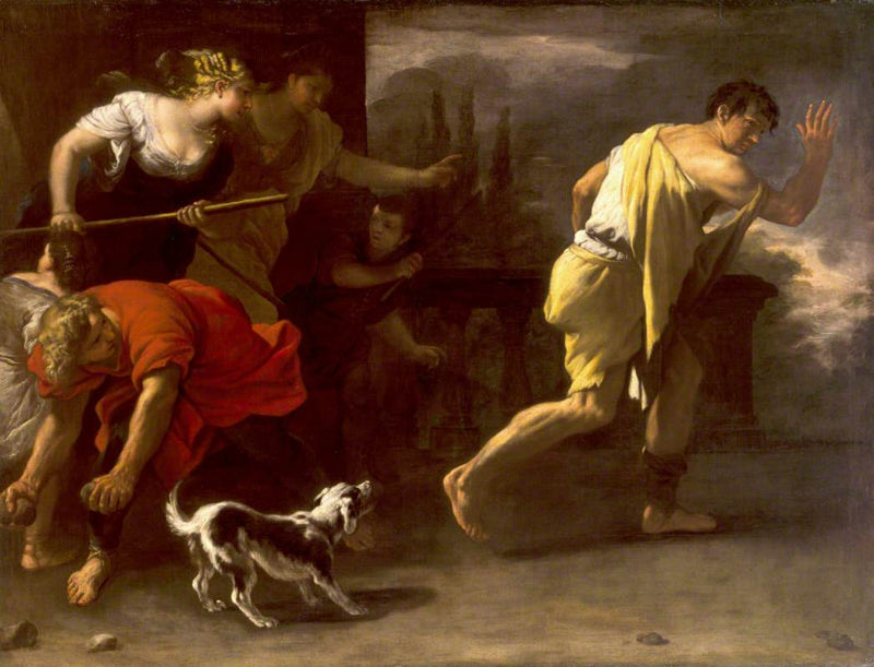 La parabola del figlio prodigo : cacciato dai suoi vecchi compagni - Luca Giordano