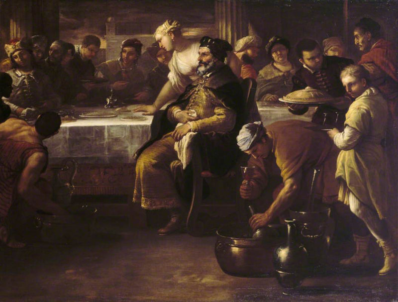 La parabola del figlio prodigo : il vitello grasso - Luca Giordano