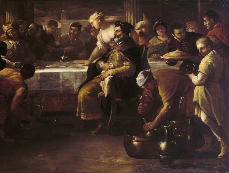 La parabola del figlio prodigo : il vitello grasso - Luca Giordano