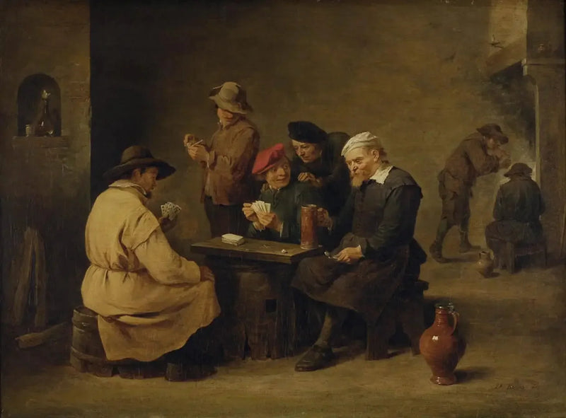 La partie de cartes - David Teniers il Giovane
