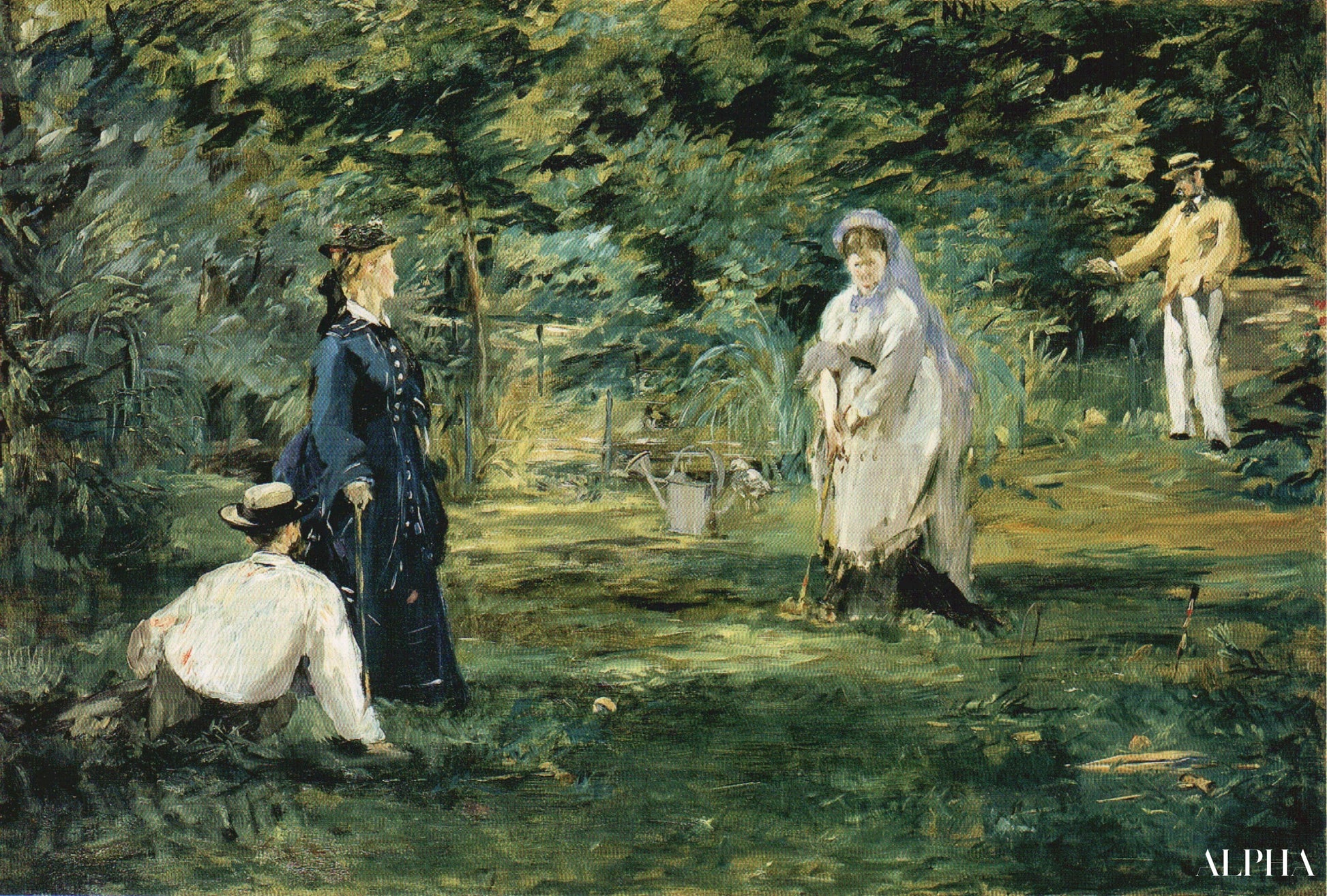 La Partie de croquet - Edouard Manet - Reproductions de tableaux et peintures haut de gamme