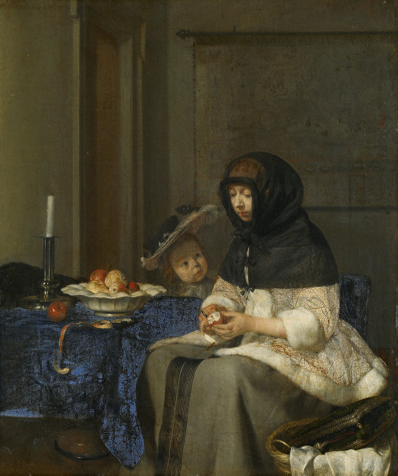 La Peleuse de pommes - Gerard ter Borch