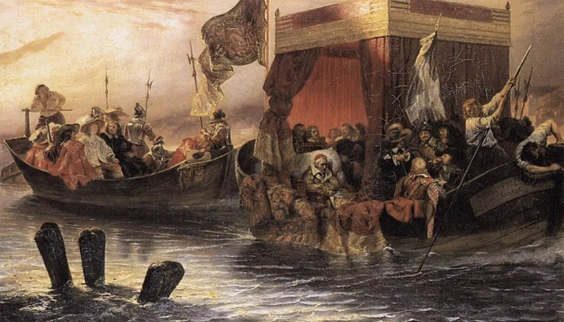 La péniche del cardinale Richelieu sul Rodano - Paul Delaroche