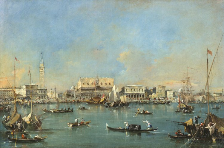 La Piazzetta e il lungomare degli Esclavons - Francesco Guardi