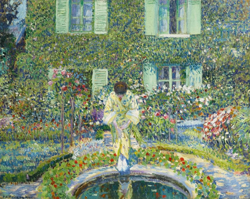 La piscina del giardino - Frederick Carl Frieseke