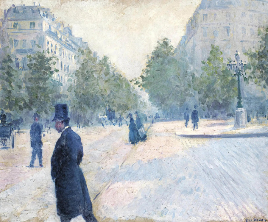 La Piazza Saint-Augustin, tempo nebbioso - Gustave Caillebotte