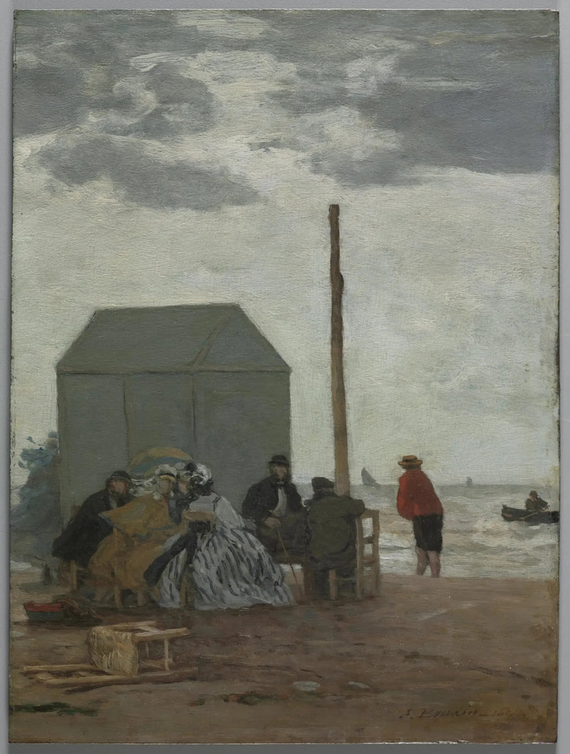 La spiaggia a Deauville - Eugène Boudin