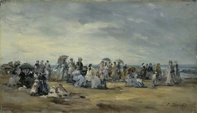 La spiaggia a Trouville - Eugène Boudin
