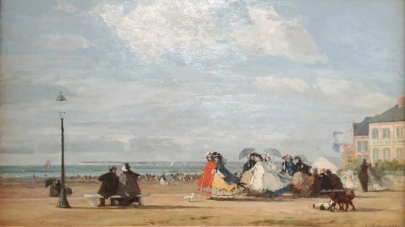 La Spiaggia a Trouville - L'Imperatrice Eugenia e la sua Corte - Eugène Boudin
