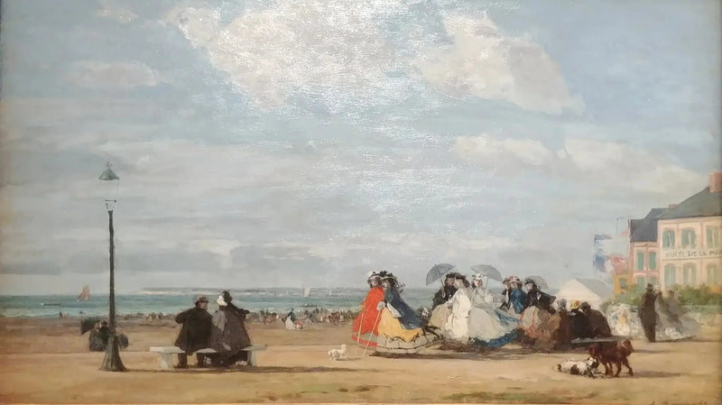 La Spiaggia a Trouville - L'Imperatrice Eugenia e la sua Corte - Eugène Boudin