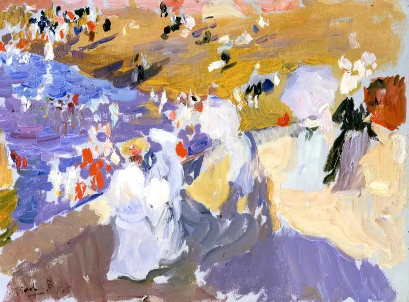 La Spiaggia, Biarritz (Promenade des Dames) - Joaquín Sorolla