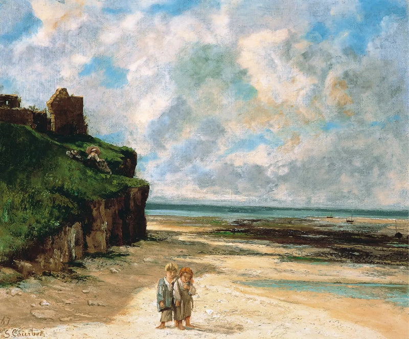 La spiaggia di Saint-Aubin-sur-Mer - Gustave Courbet
