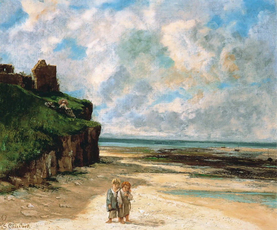 La spiaggia di Saint-Aubin-sur-Mer - Gustave Courbet