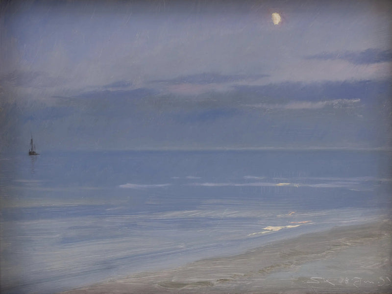 La spiaggia di Skagen al chiaro di luna - Peder Severin Krøyer