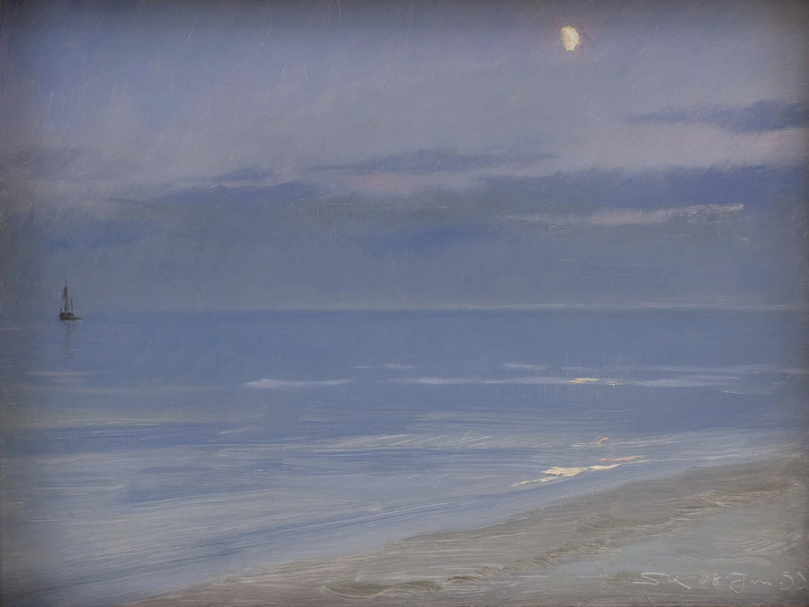 La spiaggia di Skagen al chiaro di luna - Peder Severin Krøyer