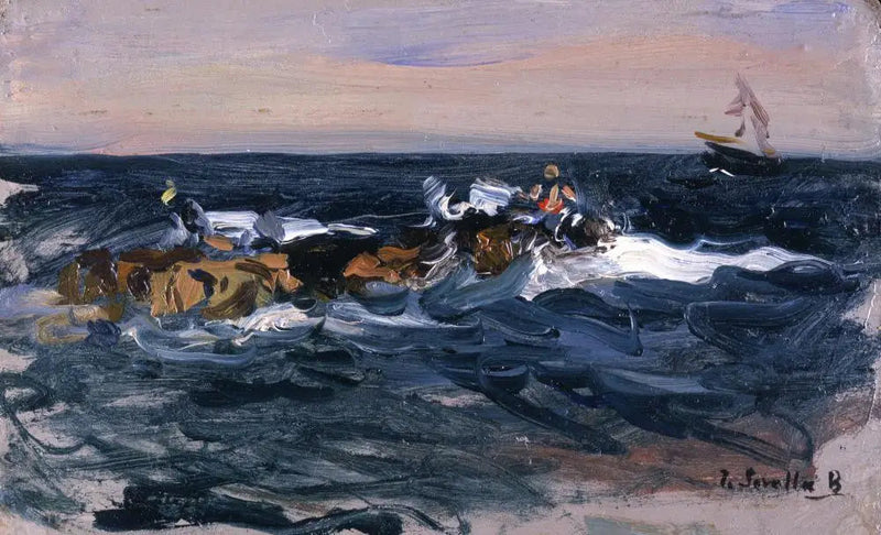 La spiaggia, Valencia (Bue che tira una barca) - Joaquín Sorolla