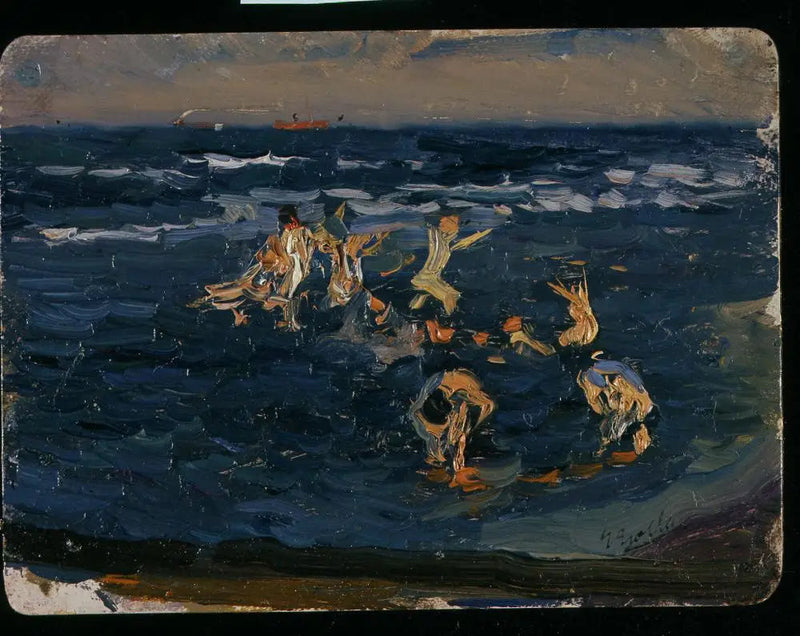 La Spiaggia, Valencia (Ragazzi nelle onde) - Joaquín Sorolla