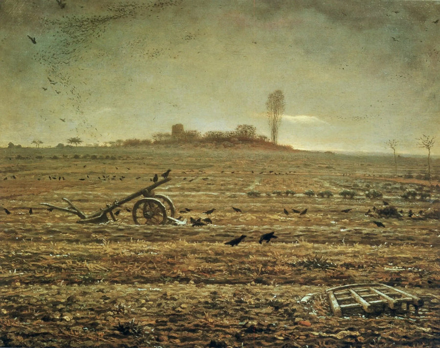 La pianura di Chailly con aratro e aratro - Jean-François Millet