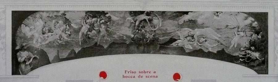 Poesia e amore afastando a virtude do v��cio - Primitivo friso sobre o prosc��nio do Theatro Municipal do Rio de Janeiro - Eliseu Visconti