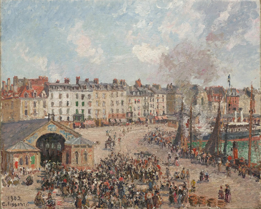 La Pescheria a Dieppe - Camille Pissarro