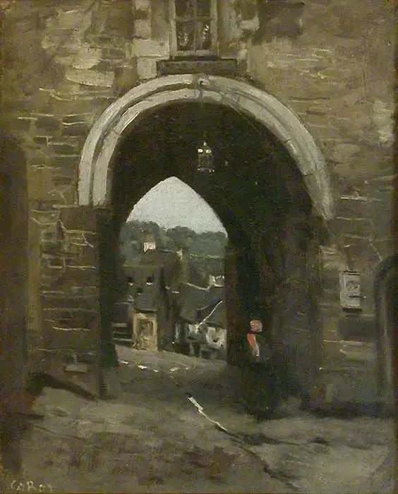 La Porta del Jerzual a Dinan - Jean-Baptiste Camille Corot