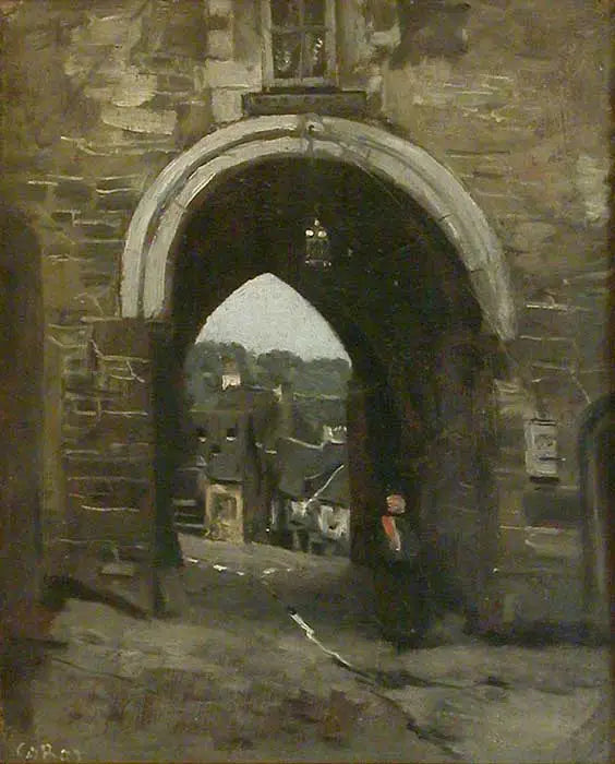 La Porte du Jerzual à Dinan - Jean-Baptiste Camille Corot - Alpha Reproduction