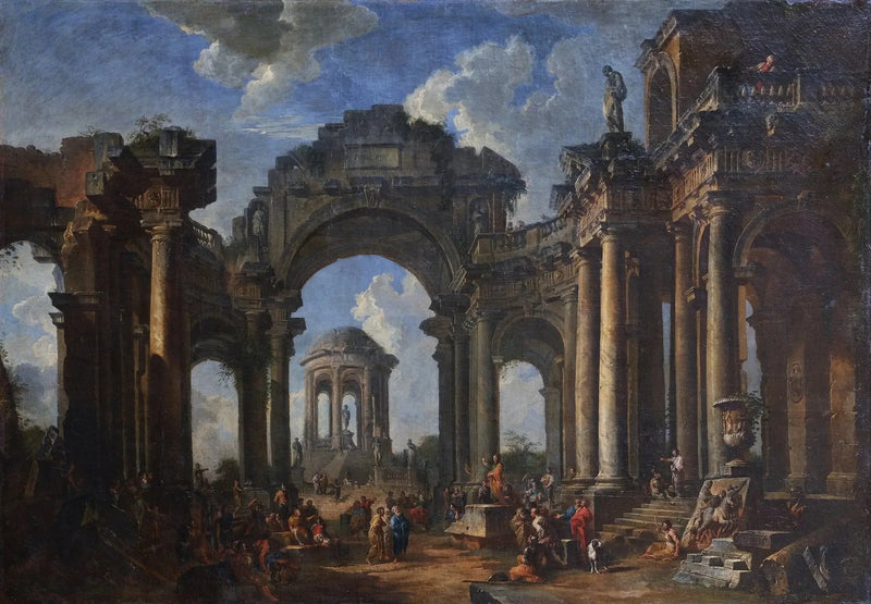 La Predicazione di un apostolo nelle rovine di un'architettura di ordine dorico - Giovanni Paolo Panini