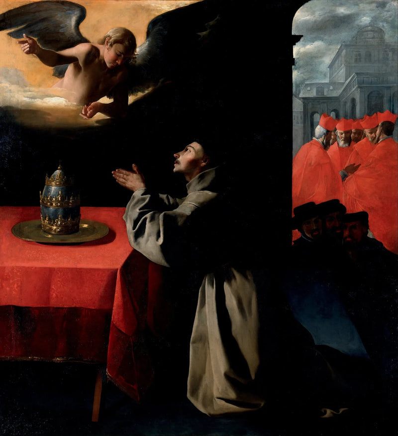 La preghiera di san Bonaventura sulla scelta del nuovo papa - Francisco de Zurbarán
