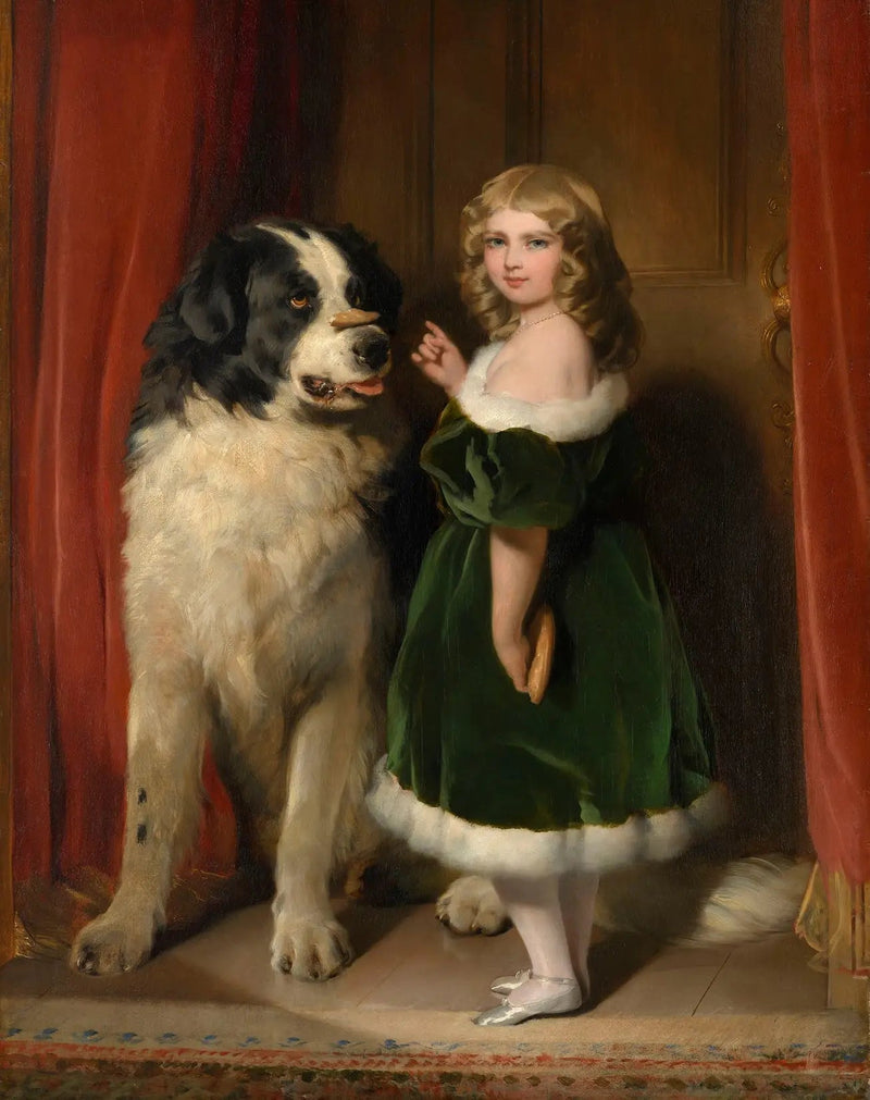 La principessa Mary di Cambridge con Nelson, un cane Terre-Neuve - Edwin Henry Landseer
