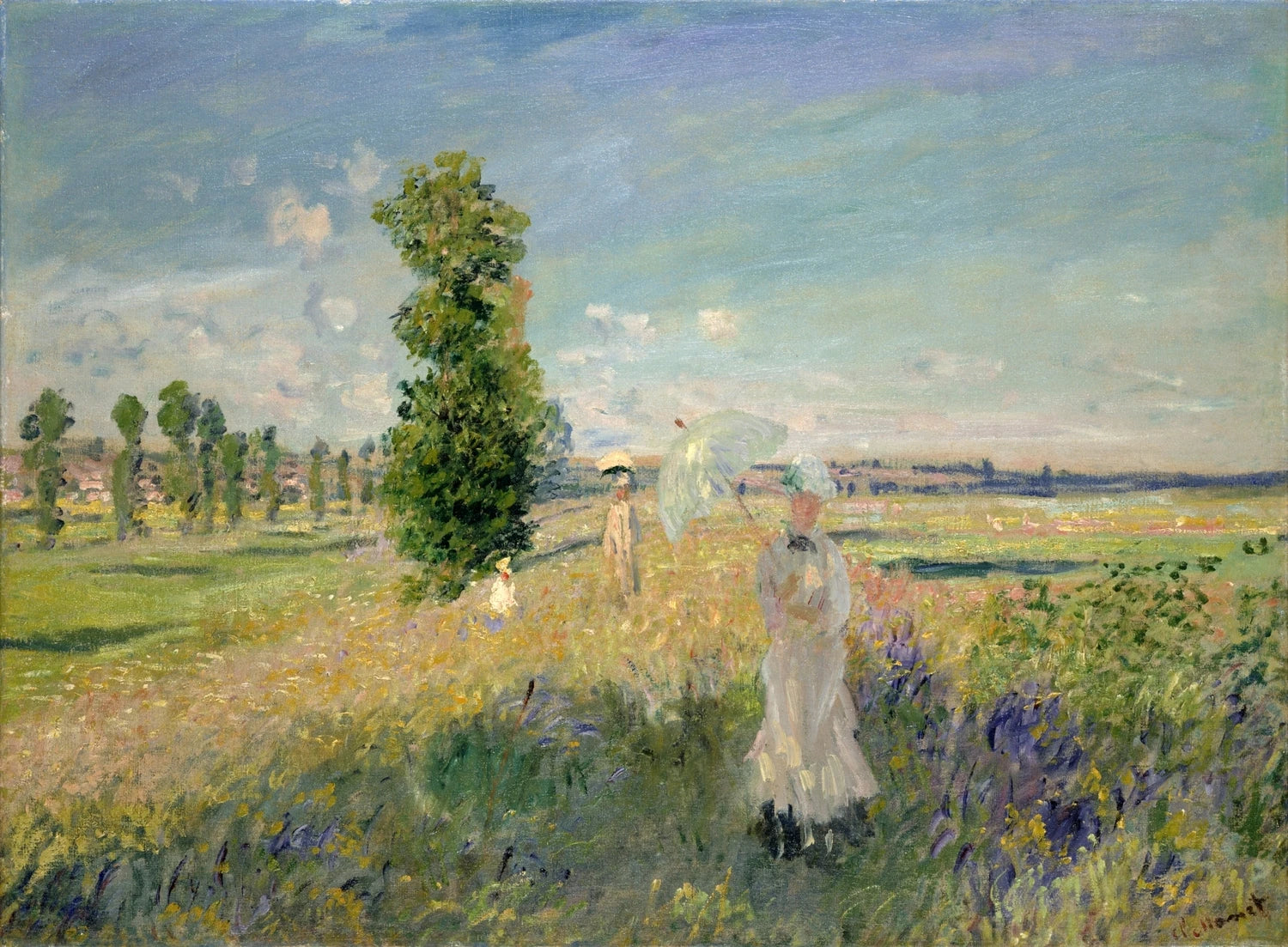 La Promenade à Argenteuil W379 par Claude Monet, 1875, Pola Museum of Art