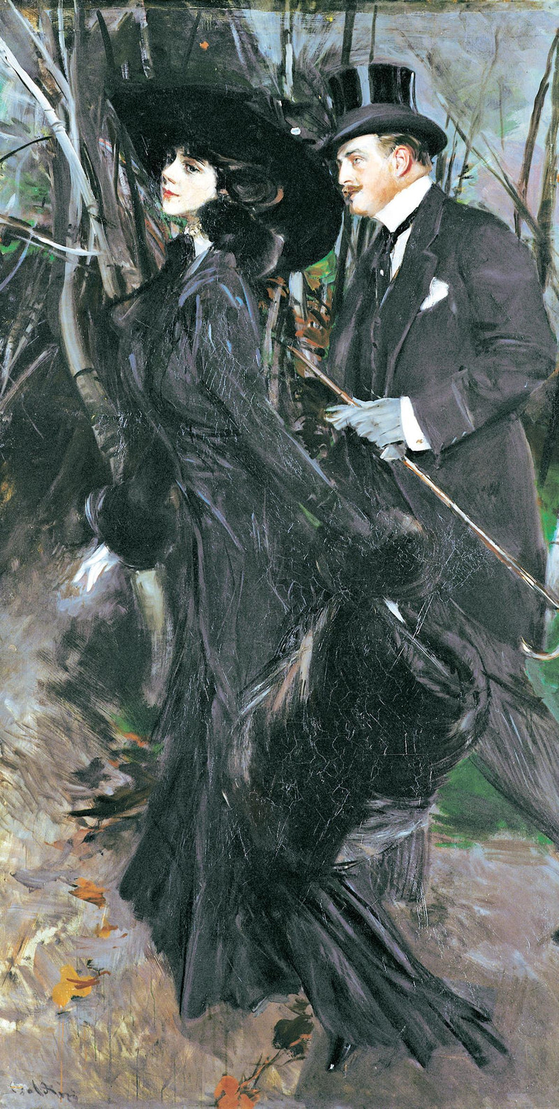 La Promenade nel bosco - Giovanni Boldini